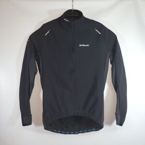 DE MARCHI BLACK CYCLING RIDING FULL ZIP JERSEY JACKET SIZE LARGE MADE IN ITALY